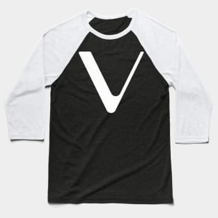 VeChain (VET) White/Grey Logo Baseball T-Shirt